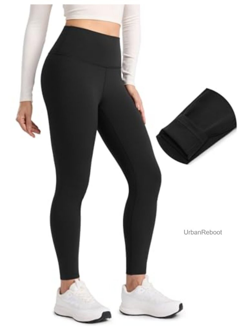 Thermal Fleece Lined Leggings 28" High Rise Winter Yoga Pants